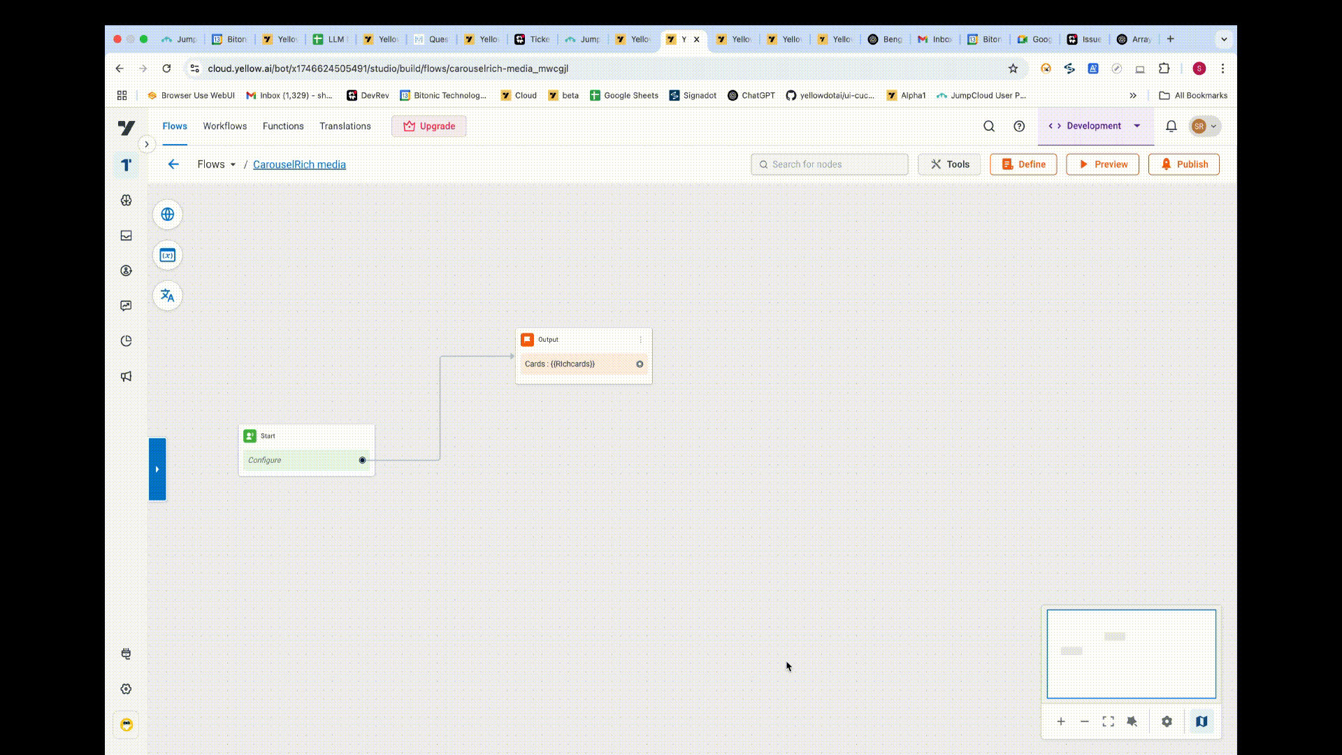 Carousel workflow